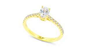 Sárga arany eljegyzési gyűrű a White & Black ékszer kínálatában